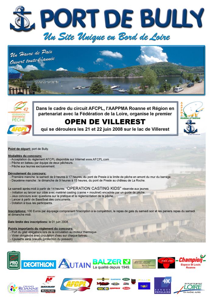 Affiche de l'open de Villerest