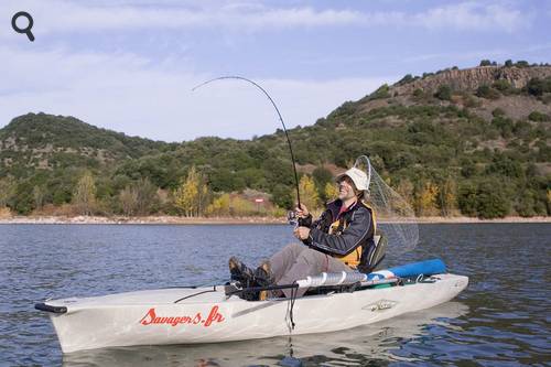 Pche du carnassiers en kayak sur le lac du Salagou