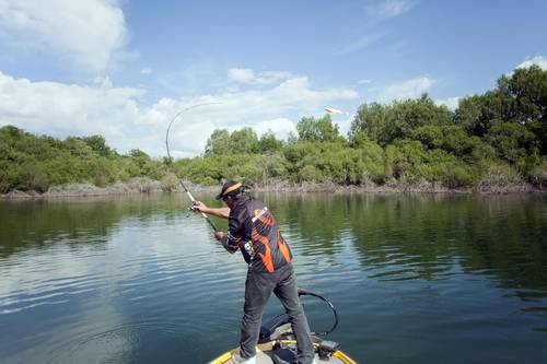 Lancer de gros leurre souple en casting